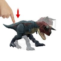 periodas - Mattel Jurassic World Charge 'N Chomp Carnotaurus, JKG85, mėlyna (Blue) - 6 nuotrauka