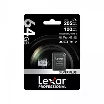 micro sd 64gb - Lexar SILVER PLUS 64GB microSDXC UHS-I Class 10 + SD adapter - 3 nuotrauka