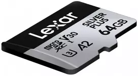 micro sd 64gb - Lexar SILVER PLUS 64GB microSDXC UHS-I Class 10 + SD adapter - 5 nuotrauka