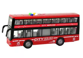 zaisliniai autobusai - Lean Toys akumuliatorinis dviaukštis autobusas, Raudonas (Red) - 2 nuotrauka