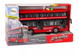 zaisliniai autobusai - Lean Toys akumuliatorinis dviaukštis autobusas, Raudonas (Red) - 4 nuotrauka