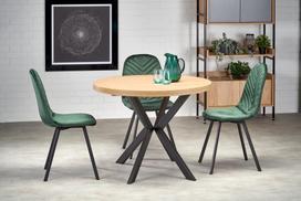 stalas 250 - Halmar Peroni, Auksinis ąžuolas (Golden Oak)/Juodas (Black), 100-250 cm x 100 cm x 75 cm - 2 nuotrauka