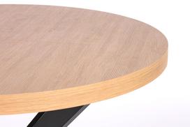 stalas 250 - Halmar Peroni, Auksinis ąžuolas (Golden Oak)/Juodas (Black), 100-250 cm x 100 cm x 75 cm - 13 nuotrauka