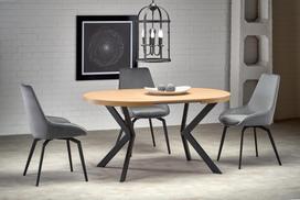 stalas 250 - Halmar Peroni, Auksinis ąžuolas (Golden Oak)/Juodas (Black), 100-250 cm x 100 cm x 75 cm - 21 nuotrauka