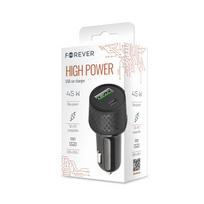 45w charger - Automobilinis įkroviklis Forever LA-04, USB/USB Type-C, juoda, 45 W - 2 nuotrauka