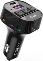 juodas - XO FM siųstuvas BCC17 Bluetooth MP3 automobilinis įkroviklis 30W juodas (Black) - 5 nuotrauka
