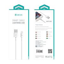 apple pakrovejas - Devia USB To Apple Lightning Cable 2A 1m White - 2 nuotrauka