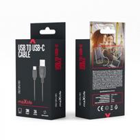 usb c data transfer cable - maXlife Cable USB - USB-C 2A 3m Black - 3 nuotrauka