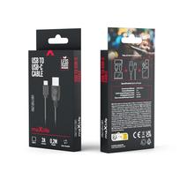 laidas usb c 2m - maXlife OEM001649 Black - 2 nuotrauka