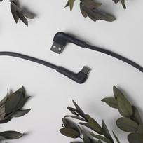 usb a kampinis - Maxlife MXUC-09 Kampinis USB - USB-C Kabelis 1m 3A Juodas (Black) - 4 nuotrauka