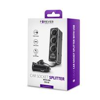 lizdo skirstytuvas - Forever 3in1 Car Socket Splitter   USB 500mAh Charger - 2 nuotrauka