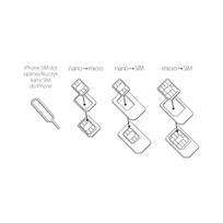 sim adapteris - Forever SIM kortelių adapterių rinkinys (White) - 2 nuotrauka