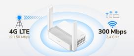 t30 - Cudy LT300 N300 4G LTE, Baltas (White) - 4 nuotrauka