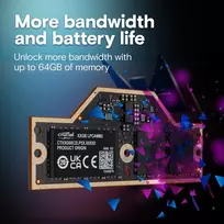 32gb operatyvioji atmintis - Crucial LPCAMM2 DDR5 32GB (1x32GB) 7500MHz SO-DIMM - 2 nuotrauka