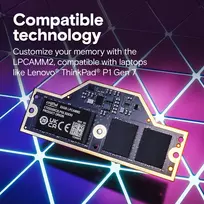32gb operatyvioji atmintis - Crucial LPCAMM2 DDR5 32GB (1x32GB) 7500MHz SO-DIMM - 3 nuotrauka