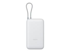 nesiojama baterija - Xiaomi Power Bank 20000mAh (Integrated Cable), Light Gray - 2 nuotrauka