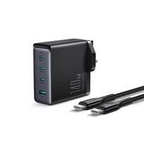 ukis - Joyroom GaN įkroviklis JR-TCG05UK 140W 3x USB-C USB-A + USB-C / USB-C laidas 240W 1,2m Juodas (Black) - 2 nuotrauka