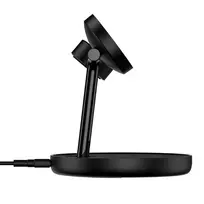 qi belaidis pakrovejas - Įkroviklis Baseus 3 in 1, USB-C female/3 x Qi Wireless, juoda - 4 nuotrauka