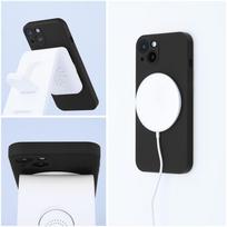 withu - Apple iPhone 13 Pro Max Silicone Case with MagSafe - Juodas (Black) - 7 nuotrauka