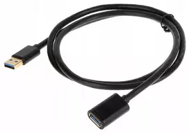 y usb - Unitek USB Male To USB Female Cable 1m Black - 5 nuotrauka