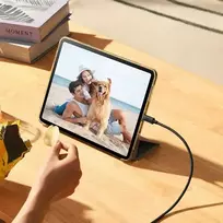 usb type c laidas - Baseus CAWJ040101 Tungsten Gold USB-C to USB-C kabelis 240W 2 m Juodas (Black) - 4 nuotrauka