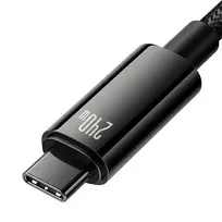 usb type c laidas - Baseus CAWJ040101 Tungsten Gold USB-C to USB-C kabelis 240W 2 m Juodas (Black) - 6 nuotrauka
