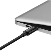 usb type c laidas - Baseus CAWJ040101 Tungsten Gold USB-C to USB-C kabelis 240W 2 m Juodas (Black) - 7 nuotrauka