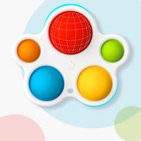 montessori zaislai - Woopie BABY POP IT Montessori sensorinis žaislas-kramtukas - 4 nuotrauka
