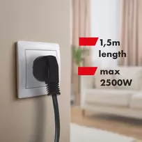 usb 2.4 a - Maclean MCE508B Maitinimo prailgintuvas 4 lizdai + USB A/C, 1.5m, Juodas (Black) - 9 nuotrauka