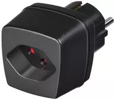 adapteris kelioninis - Brennenstuhl 1508480 Kelionių adapteris ES į Šveicariją Juodas (Black) - 3 nuotrauka