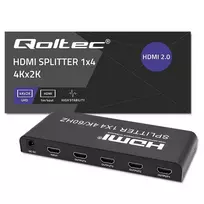 hdmi 4k 60hz - Qoltec 51799 Aktyvus HDMI skirstytuvas 4 x HDMI 4K x 2K ,  6Gb/s ,  60 Hz - 5 nuotrauka