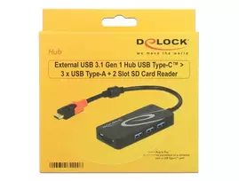 usb 3 0 hub type - Delock 62900, 15cm - 3 nuotrauka