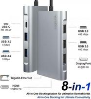 replikatorius - Stotis / replikatorius LogiLink USB-C (UA0382) - 4 nuotrauka