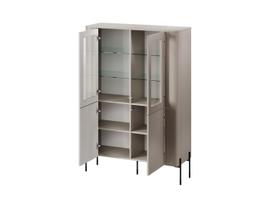 display cabinet - Cama VERA Vitrina 110x40x160, kašmyro (Cashmere) - 4 nuotrauka