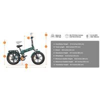 engwe elektrinis - Engwe Engine PRO 2.0 20" Elektrinis Sulankstomas Dviratis Juodas (Black) - 2 nuotrauka