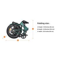 engwe elektrinis - Engwe Engine PRO 2.0 20" Elektrinis Sulankstomas Dviratis Juodas (Black) - 3 nuotrauka