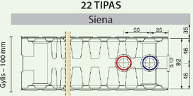 centrinis sildymas - Plieninis radiatorius GALANT UNI 22UNI-5-0600, universalus prijungimas - 2 nuotrauka