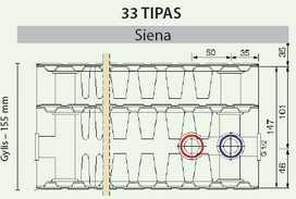 centrinis sildymas - Plieninis radiatorius GALANT UNI 33UNI-6-0600, universalus prijungimas - 3 nuotrauka