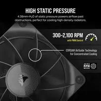 corsair case - Corsair iCUE LINK RX120 3-Pack 120 mm Juodas (Black) Korpuso Ventiliatorius - 9 nuotrauka
