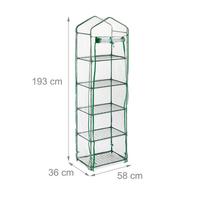 skaidri pvc plevele - Bonideco Skaidrus mini šiltnamis daigykla augalams 193x58x36cm., žalios spalvos - 7 nuotrauka