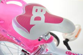 dviratukai vaikams - Vaikiškas dviratis Dino Bikes, baltas/rožinis, 14" - 3 nuotrauka