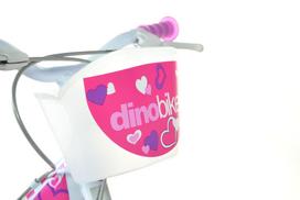 dviratukai vaikams - Vaikiškas dviratis Dino Bikes, baltas/rožinis, 14" - 4 nuotrauka