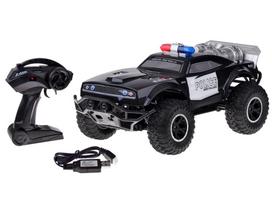 zaislai automobiliai - Jokomisiada Didelis POLICIJOS monstras sunkvežimis su nuotoliniu valdymo pultu, apšvietimu RC0626 - 2 nuotrauka