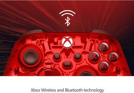 pultelis xbox - Microsoft Xbox Wireless Controller Pulse Cipher Special Edition Raudona (Red) - 4 nuotrauka