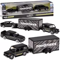 bmw masinele - Maisto licencijuotų metalinių automobilių rinkinys Mercedes-Benz G 1988 ir BMW M3 E30, 1:64, Juoda (Black) - 1 nuotrauka