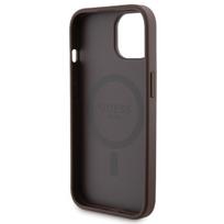 metalas - Guess 4G Metal Logo dėklų rinkinys iPhone 15 + 5000mAh MagSafe nešiojamas įkroviklis - Rudas (Brown) - 6 nuotrauka