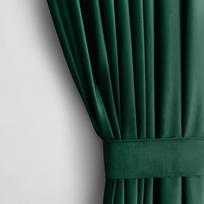 Naktinė užuolaida Restilo Velvet, žalia sp., 140 cm x 245 cm