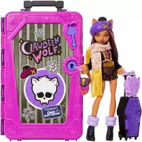Mattel Monster High Skulltimate Secrets Cabin Slay-Cation Clawdeen Wolf JMG65, 28 cm, Violetinė (Purple)