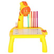 staliukas lavinamasis - Ikonka Vaikiškas projektorius piešimui ir stalas Žirafa Geltona (Giraffe Yellow) - 3 nuotrauka