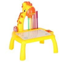 staliukas lavinamasis - Ikonka Vaikiškas projektorius piešimui ir stalas Žirafa Geltona (Giraffe Yellow) - 11 nuotrauka